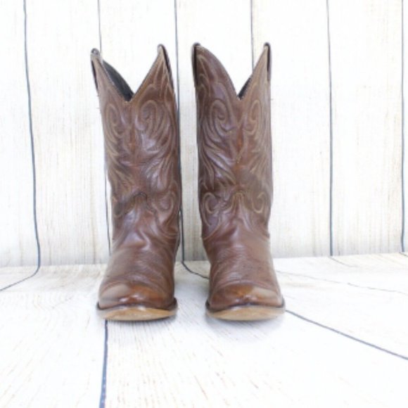Vintage Laredo Women's Brown Leather Western Rodeo Boots Size 7 - Picture 4 of 8